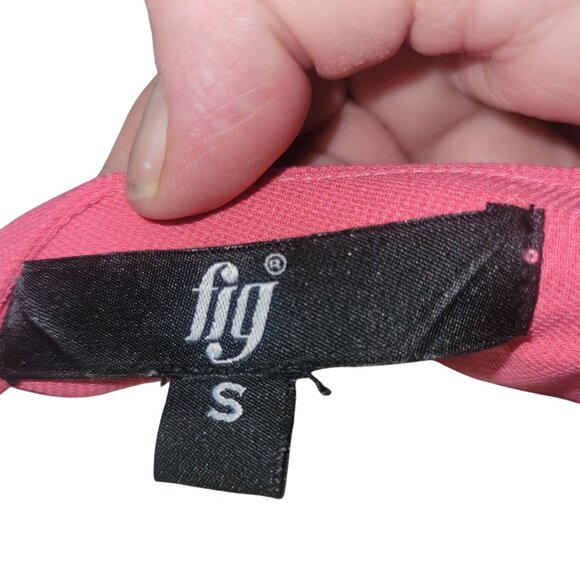 Fig Womens Tunic‎ Top S Pink 3/4 Sleeve Lightweight 100% Polyester - Picture 2 of 7